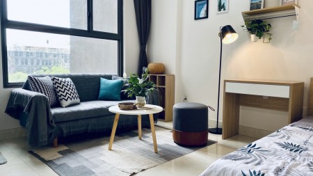 Studio Garden Gate, 1PN, 1WC, lầu 5, Full NT, view nhìn về công viên Gia Định