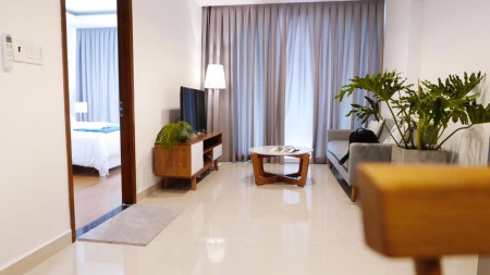 Căn hộ 2 Phòng ngủ, DT 75m2, Sky Center, Full nội thất đẹp, Giá #14Tr