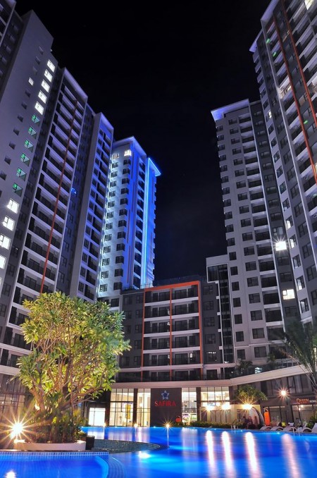 CHO THUÊ CĂN HỘ 2PN SAFIRA VIEW ĐẸP CÓ SÂN VƯỜN RIÊNG GIÁ 8.5TR/TH FULL NỘI THẤT MỚI