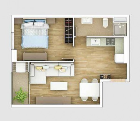 Thuê nhanh căn hộ 1 phòng ngủ tại Cityland Park Hills chỉ 5 triệu