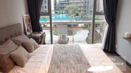 Cho thuê căn hộ cao cấp 1 phòng ngủ tại Empire City Thủ Thiêm, full nội thất, view hồ bơi giá 19tr7