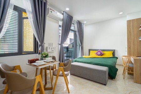 Giảm ngay 2tr - Căn hộ studio bancon full nội thất cao cấp- free dọn phòng ngay Nguyễn Đình Chiểu, 28m2, 1 phòng ngủ, 1 toilet
