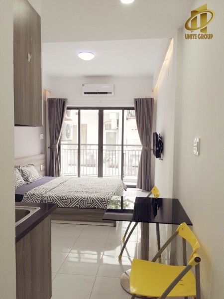 Cho thuê căn hộ - Studio full Nội thất - Ban công thoáng mát