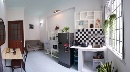 Cho thuê căn hộ 1 phòng ngủ Mạc Đỉnh Chi, Quận 1, 42m2, giá thuê 8.5 triệu/tháng