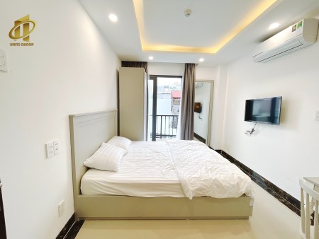 CHDV Studio full nội thất, ban công rộng lớn thoáng mát. 5p ra khu ăn uống Phan Xích Long.