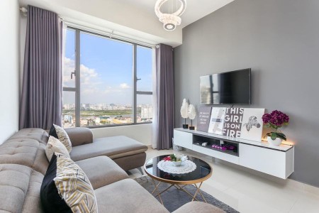 RiverGate ngay Bến Vân Đồn trung tâm Quận 4 cho thuê căn 74m2, 2PN, 2WC. Giá 1x,000,000vnđ/1 tháng