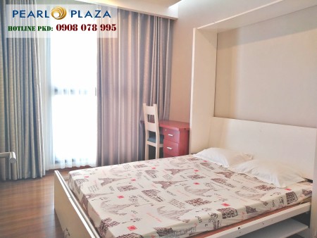 Pearl Plaza Cho thuê gấp căn hộ 1pn,56m2 Chỉ 15 triệu, đủ nội thất. Hotline Pkd 0908 078 995 Xem Nhà
