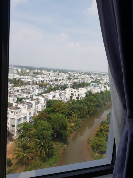 Cho thuê căn Safira Khang Điền 3PN 2WC 90m2 nhà trống có rèm 2 lớp, view mát