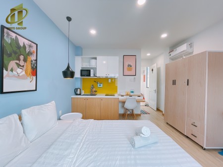 Studio nhỏ xịn Quận 1, Võ Văn Kiệt, phòng như hình, full nội thất, gần hầm thủ thiêm, cửa sổ thoáng