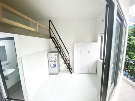 Phòng trọ Văn Chung Ban công cửa sổ, Nội thất như hình, Gần chợ Hoàng Hoa Thám, 25m2, 1 phòng ngủ, 1 toilet
