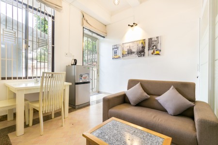 Cho thuê CHDV 1PN Riêng vách ngăn- View hướng ra sân nhà+ Full NT