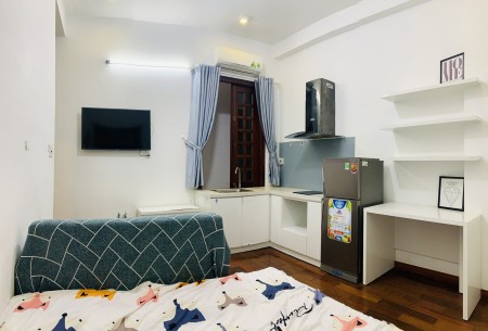 Cho thuê CHDV 28M2 Full NT, Sàn gỗ+ NVS có vách ngăn