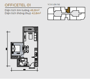 Căn hộ Vinhomes BaSon, 1PN view sông SG, giá tốt