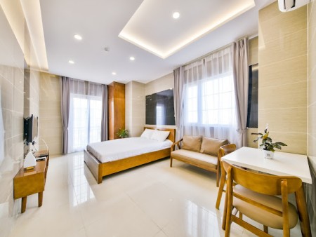 Cho thuê căn hộ studio bancon full nội thất cao cấp sát Phan Xích Long, 32m2, 1 phòng ngủ, 1 toilet