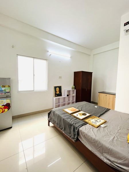 Căn Hộ DV Studio tiên nghi, ở Đường 6C KDC Trung Sơn, P.Bình Hưng, Bình Chánh, gần Lotte Mart, Đh T., 30m2, 1 phòng ngủ, 1 toilet