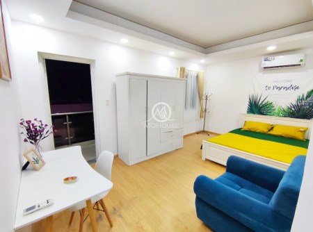 Căn hộ 1PN ban công, rộng 45m2, full nội thất, gần Vạn Hạnh Mall, Đại học Bách Khoa.