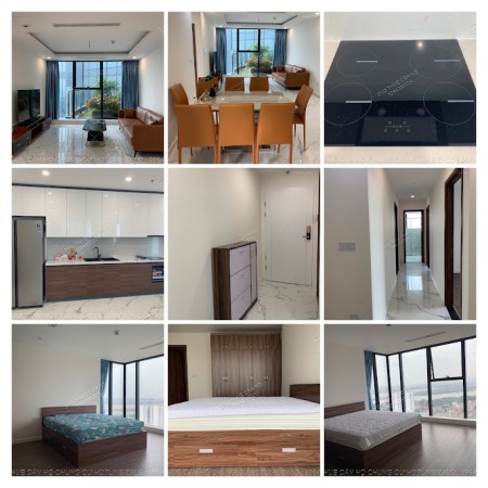 Cho thuê căn 3 ngủ full nội thất diện tích rộng chung cư Sunshine City.