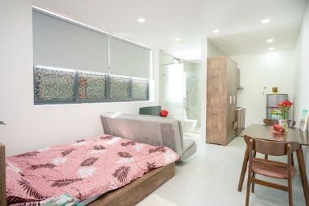 Căn hộ dịch vụ - Studio full nội thất, cửa sổ thoáng mát