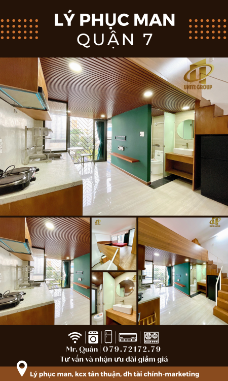 Căn duplex siêu phẩm, full nội thất, cửa sổ, 40m2 ở khu Lý Phục Man Q7