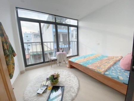 Căn hộ 1 phòng ngủ, cửa sổ, đầy đủ tiện nghi ngay công viên Làng Hoa