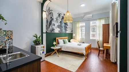 Cho thuê căn hộ 1 phòng ngủ full nội thất tại đường Nguyễn Thị Minh Khai, phường Đa Kao, quận 1, 50m2, 1 phòng ngủ, 1 toilet