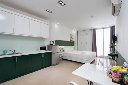 Căn hộ ban-con Quận 3 gần Hồ Con Rùa - đh UEH giá tốt, 35m2, 1 phòng ngủ,
