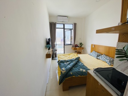 Căn hộ cho thuê quận Bình Thạnh, có ban công, 25m2