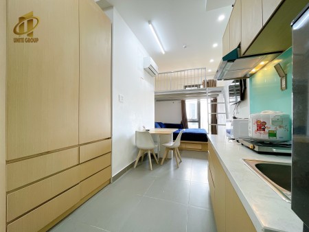 Căn hộ 2 chỗ ngủ, đủ nội thất máy giặt riêng, tầng cao ở Phạm Thế Hiển Q8