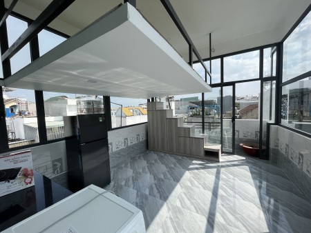 Căn Hộ Dịch Vụ View Cửa Sổ Kính - Ban Công Riêng ngay Lê Đức Thọ - Lotte Mart Gò Vấp - Giá Rẻ