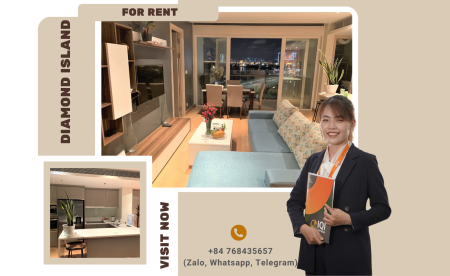 Cho thuê căn 2pn view sông, có bồn tắm nằm tại Đảo Kim Cương