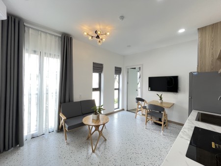 Cho thuê căn hộ 1 pn tại đường Võ Thị Sáu, Quận 3, Full nội thất 100% mới xây, 40m2, 1 phòng ngủ, 1 toilet