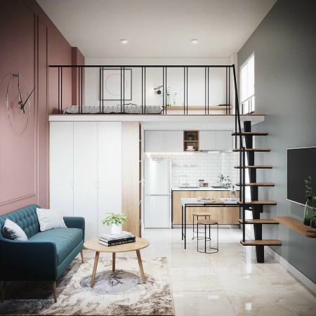 Khai trương căn hộ đang hoàn thiện - Gác Ban công của sổ Gần Mega An Phú - Q2, 30m2