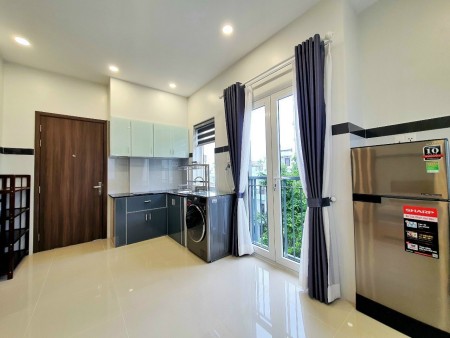 Đầu tháng 12 trống Studio ở ngay vòng xoay Trần Não - có máy giặt riêng - giá 8tr/tháng, 25m2