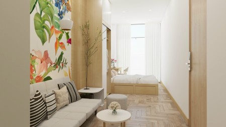 Khai Trương Căn Hộ Mới 100% , Nguyễn Gia Trí , Ung Văn Khiêm , ĐH Hutech , ĐH UEF , Hàng Xanh, 40m2, 1 phòng ngủ, 1 toilet