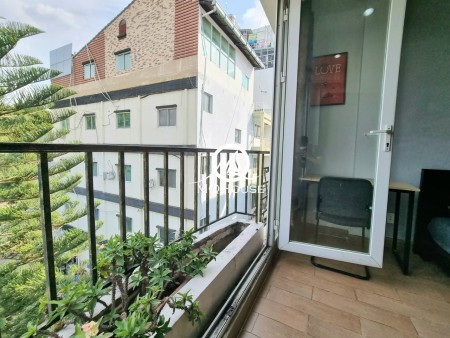 căn hộ 1 phòng ngủ riêng ban công full nội thất view xanh mát quận 1