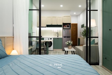 Căn hộ 1 pn 50m2 bờ kè Trường Sa gần Cầu Kiệu Quận 3, full nt, có ban công, KDC an ninh, thoáng mát