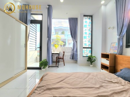 Căn hộ studio 1 pn giá sinh viên - full nội thất - ban công nằm gần chợ Tân Hương, 35m2