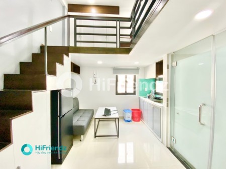 Gác cao full nội thất như hình. Hỗ trợ cọc, giá 6tr, dt 30m2 1 pn 1 wc