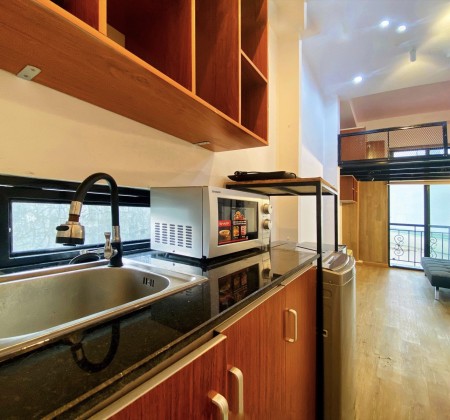 Trống căn hộ 40m2 tại Nguyễn Trãi Q1 - Ban công và máy giặt riêng - Thiết kế xịn xò