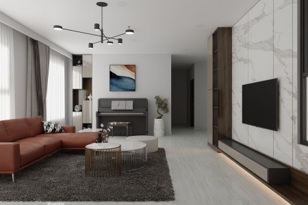 Cần cho thuê căn hộ Oriental Plaza Âu Cơ 90m2, 3PN, đủ nội thất. Giá: 12 tr/th