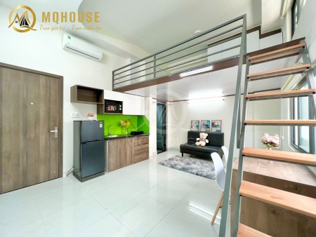 Căn hộ Duplex cao cấp gần khu sân bay full nội thất mới 100%, cửa sổ ban công lớn, 40m2, 1 phòng ngủ, 1 toilet