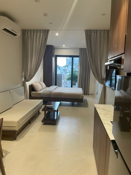 Căn hộ Cao Cấp 1PN 50m2 Ban công rộng Cô Giang q1, Toà Nhà Thang Máy, Lễ Tân, Bãi đậu ô tô