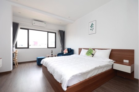 Cho thuê căn hộ dịch vụ Studio mới ở Trịnh Công Sơn, Nhật Tân, Trung tâm thương mại Lotte Tây Hồ, 35m2, 1 phòng ngủ, 1 toilet