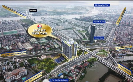 Cho thuê căn góc tại dự án Hoàng Huy Grand Tower, số 2A Sở Dầu, Hải Phòng, 68m2, 2 phòng ngủ, 2 toilet