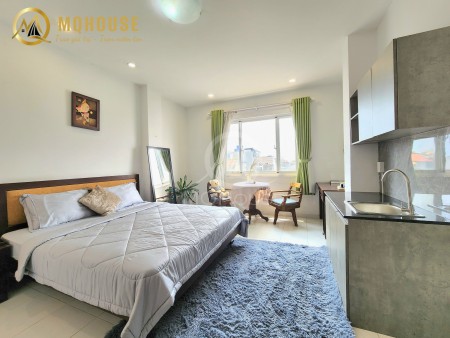 ƯU ĐÃI GIẢM NGAY 1TR - Căn hộ Studio cửa sổ lớn khu sân bay - Full NT có bồn tắm