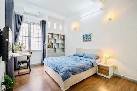 Căn hộ 1PN balcon và cửa sổ lớn full nội thất gần Đài Truyền Hình, SVĐ Hoa Lư, NTMK Q1