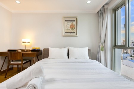 Cho thuê căn hộ SAIGON PAVILLON 55m2, 1PN, Full NT đẹp. Giá Cho Thuê: 20 tr/th