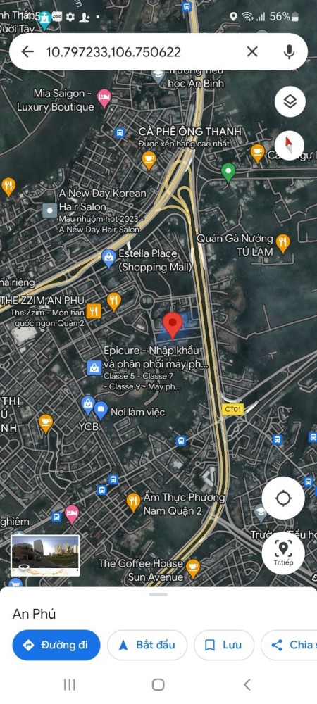 Cho thuê Căn hộ Petroland mai chí thọ, 105m2, 2pn, 15tr/thang