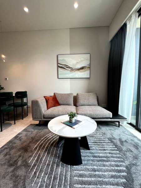 Sang trọng kế nội thất trong căn nhà, 90m2, 2PN, 55 triệu, The River Thủ Thiêm