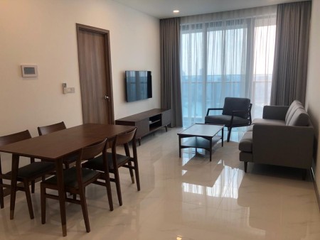 Trống căn 2PN đủ nt tại Sunwah Pearl, tầng cao, view sông - giá thuê 1500$